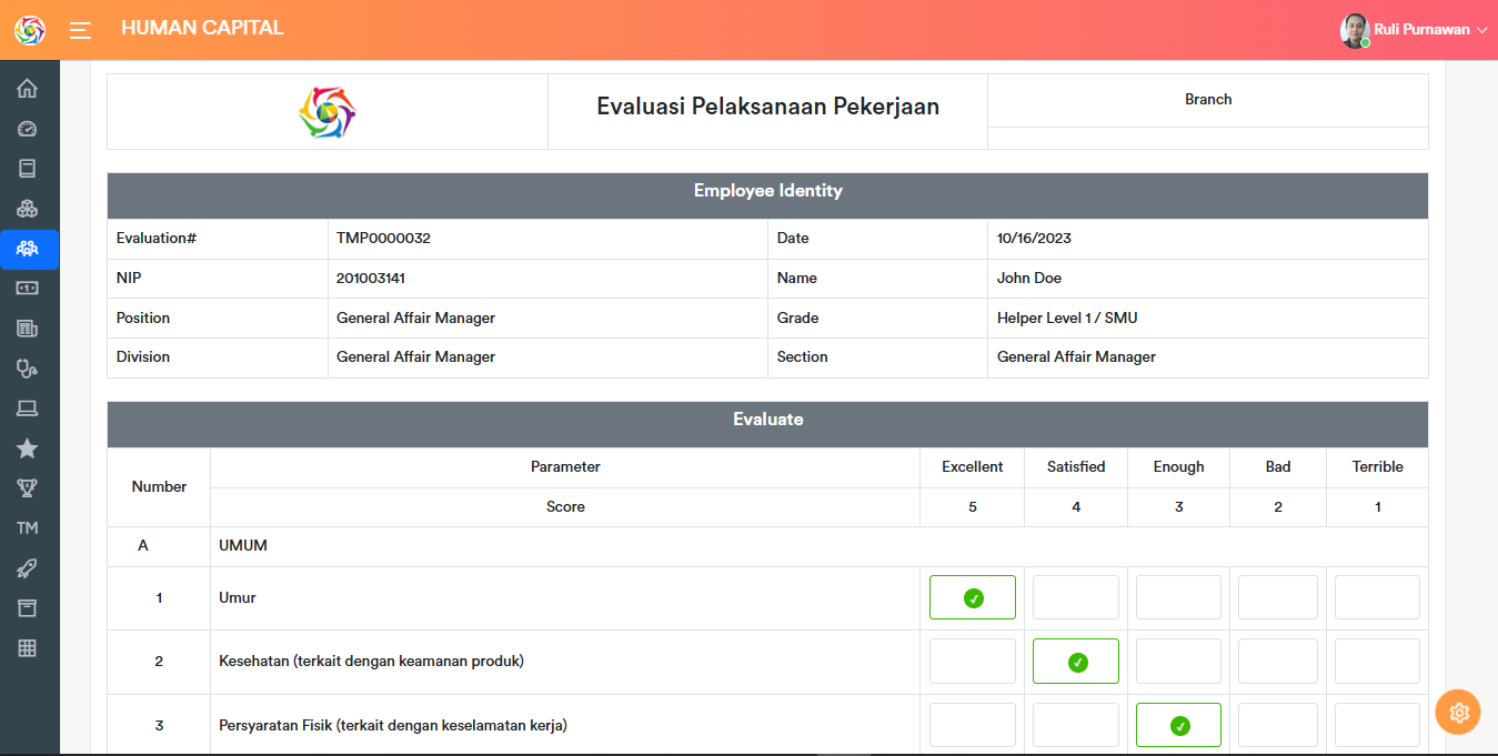 Evaluate Modul